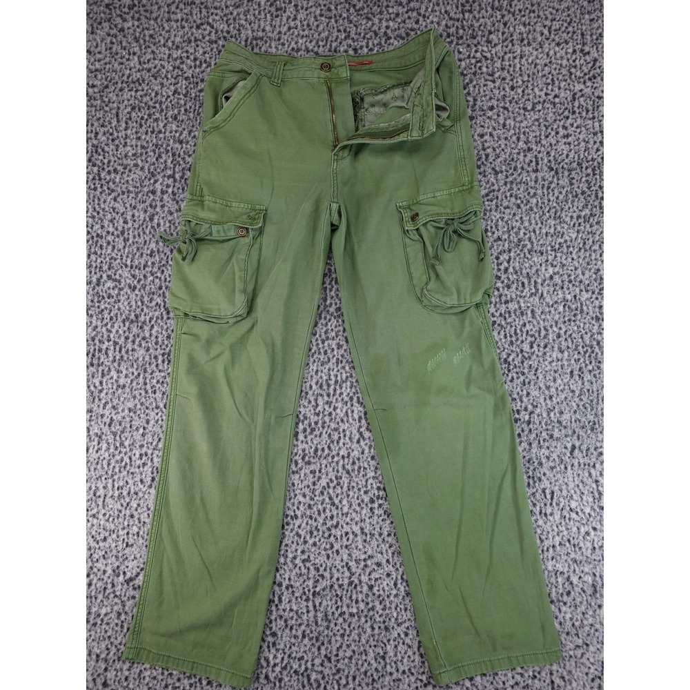 Pilcro Cargo Pants‎ Women 27 Tall Olive Green Straight Leg Utility Utility